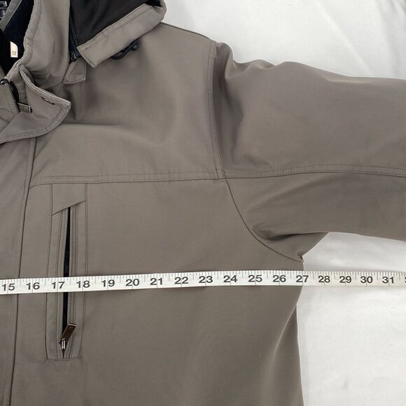 Weatherproof Men's Hooded Long Sleeve Full Zip Pockets Outdoor Jacket Brown XL - Picture 12 of 12